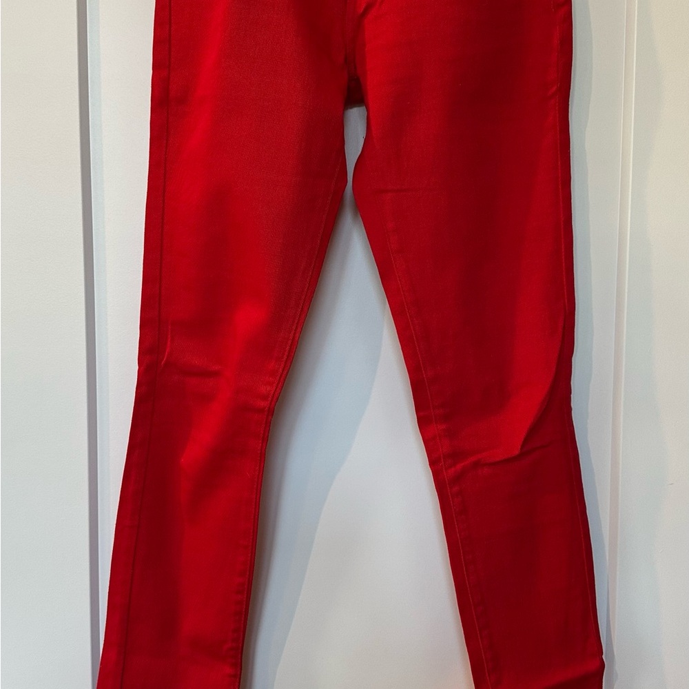 dELiA*s Britt Red Skinny Jeans size 7/8 Tall